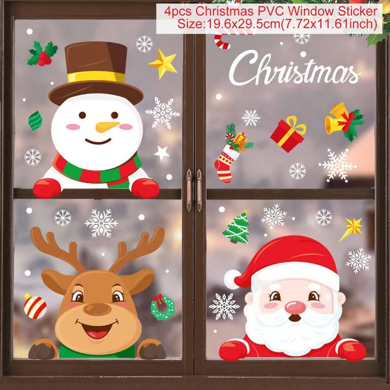 Festive Window Art – Reusable Christmas Wall & Window Stickers