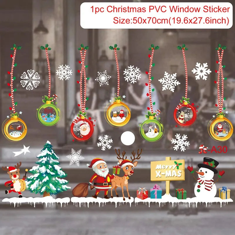 Festive Window Art – Reusable Christmas Wall & Window Stickers