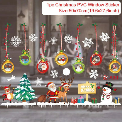 Festive Window Art – Reusable Christmas Wall & Window Stickers
