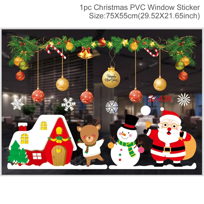 Festive Window Art – Reusable Christmas Wall & Window Stickers