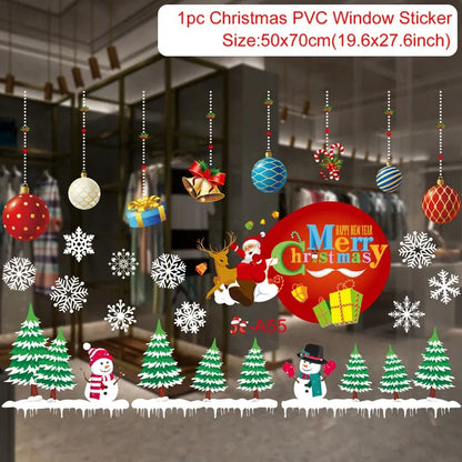 Festive Window Art – Reusable Christmas Wall & Window Stickers