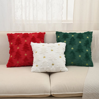 Cozy Noel Cushion Cover – Embroidered Christmas Star