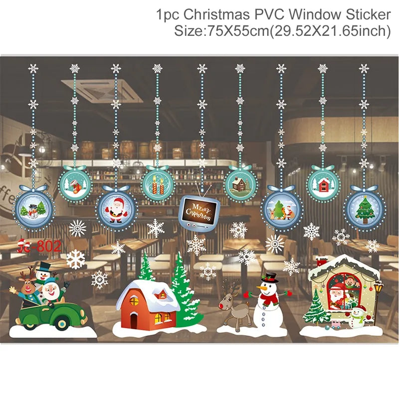 Festive Window Art – Reusable Christmas Wall & Window Stickers