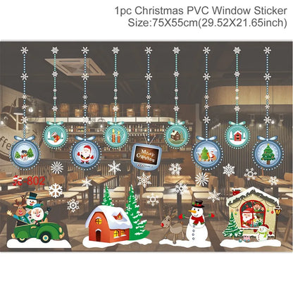 Festive Window Art – Reusable Christmas Wall & Window Stickers