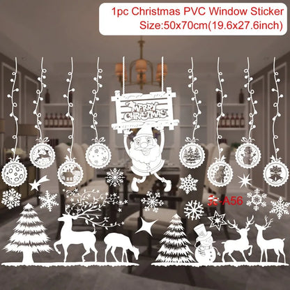 Festive Window Art – Reusable Christmas Wall & Window Stickers