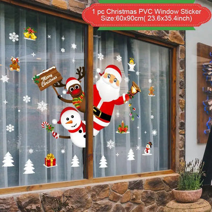 Festive Window Art – Reusable Christmas Wall & Window Stickers