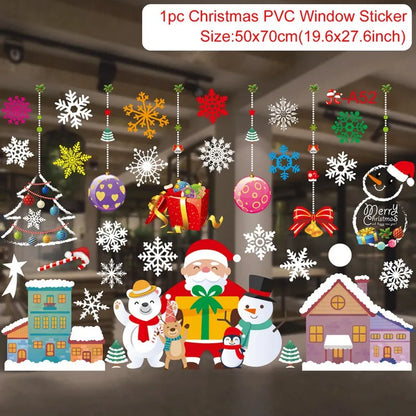Festive Window Art – Reusable Christmas Wall & Window Stickers