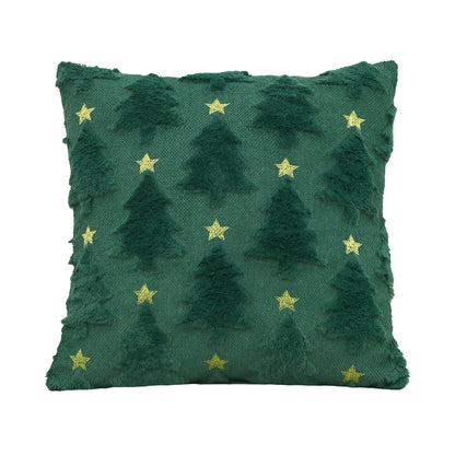 Cozy Noel Cushion Cover – Embroidered Christmas Star
