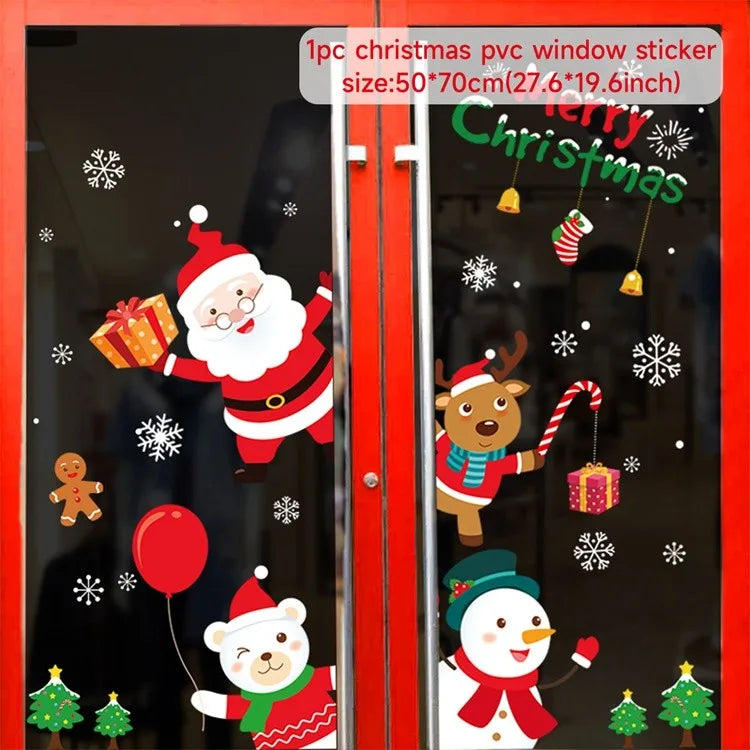 Festive Window Art – Reusable Christmas Wall & Window Stickers