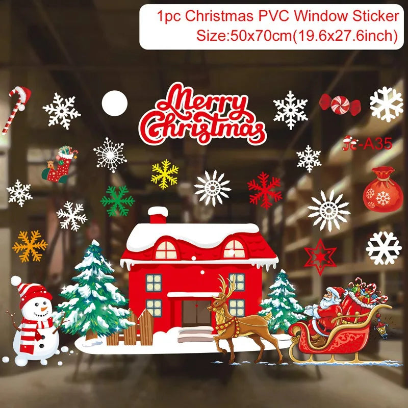 Festive Window Art – Reusable Christmas Wall & Window Stickers