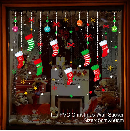 Festive Window Art – Reusable Christmas Wall & Window Stickers