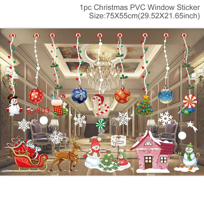 Festive Window Art – Reusable Christmas Wall & Window Stickers