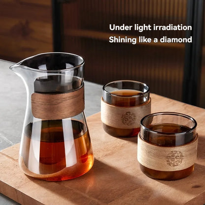 Elegant Borosilicate Glass Pour Over Coffee Carafe 500/600ml
