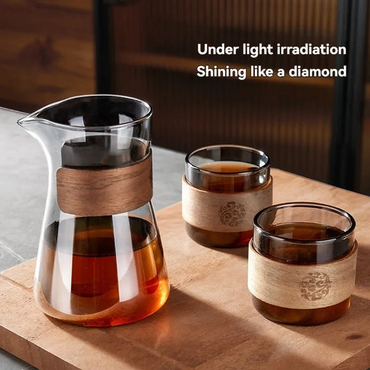 Elegant Borosilicate Glass Pour Over Coffee Carafe 500/600ml