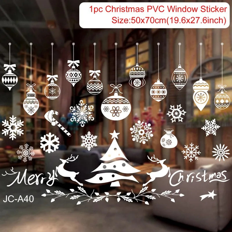 Festive Window Art – Reusable Christmas Wall & Window Stickers