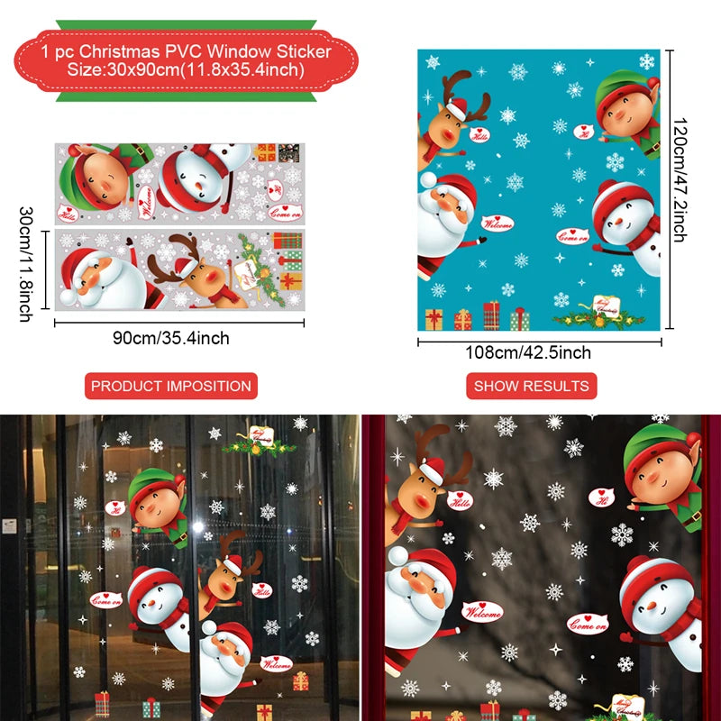 Festive Window Art – Reusable Christmas Wall & Window Stickers