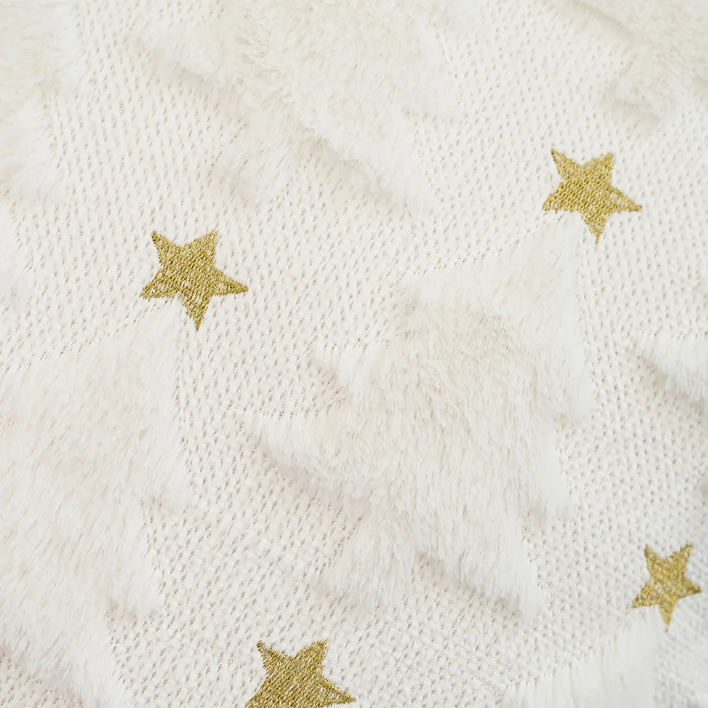 Cozy Noel Cushion Cover – Embroidered Christmas Star