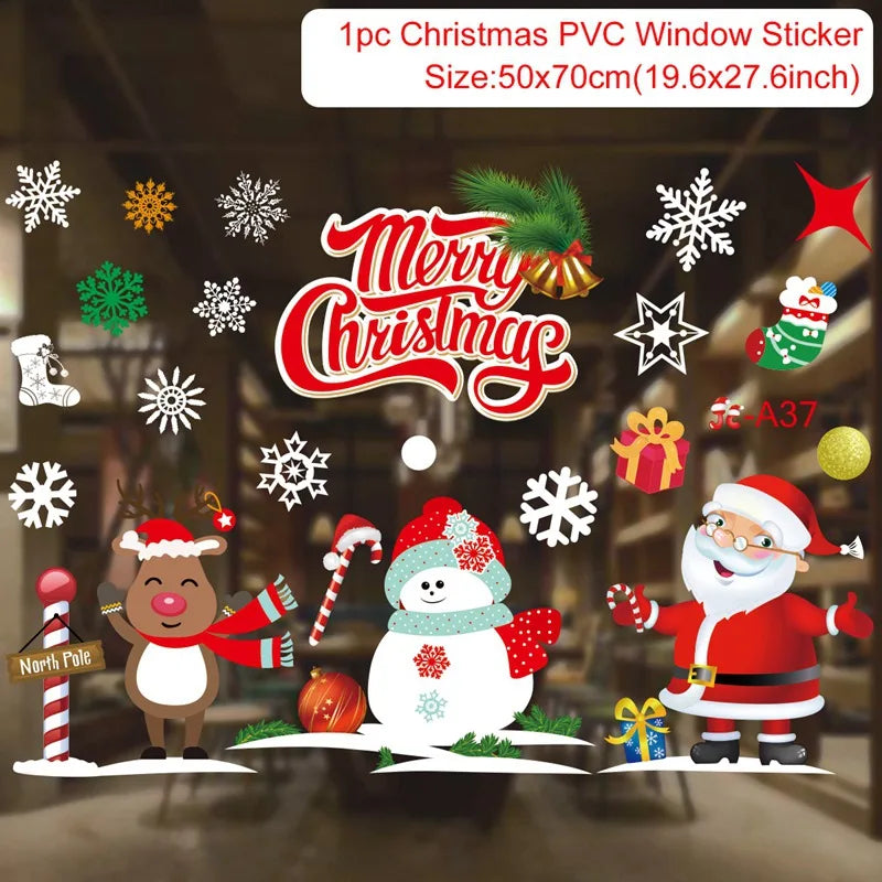 Festive Window Art – Reusable Christmas Wall & Window Stickers