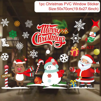 Festive Window Art – Reusable Christmas Wall & Window Stickers