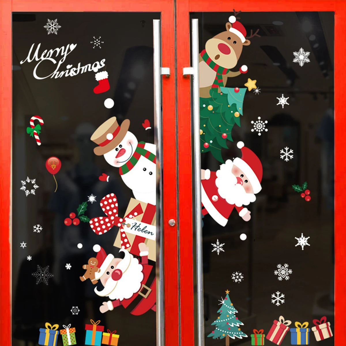 Festive Window Art – Reusable Christmas Wall & Window Stickers