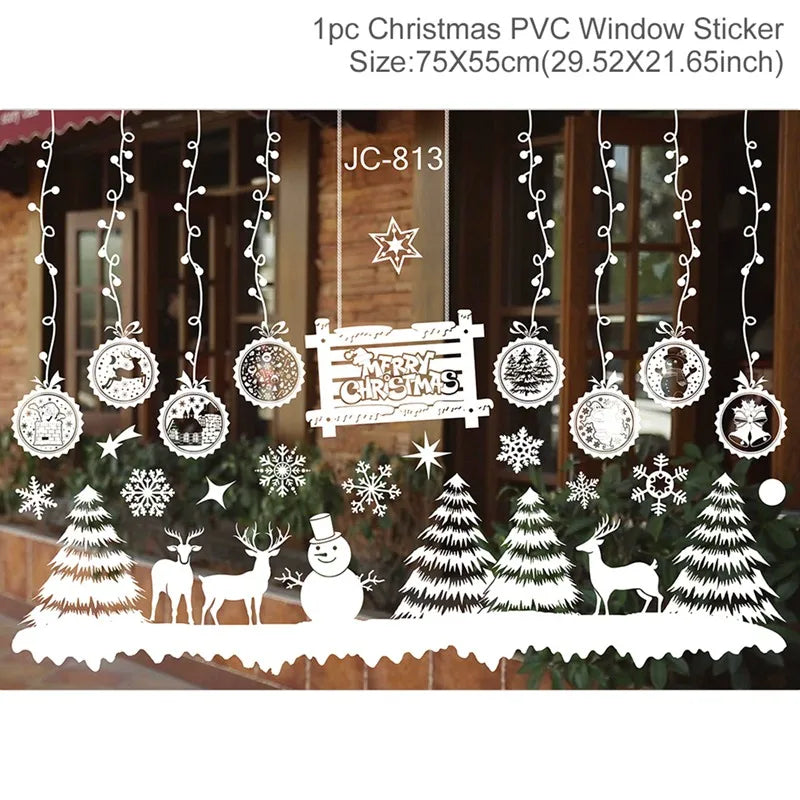 Festive Window Art – Reusable Christmas Wall & Window Stickers