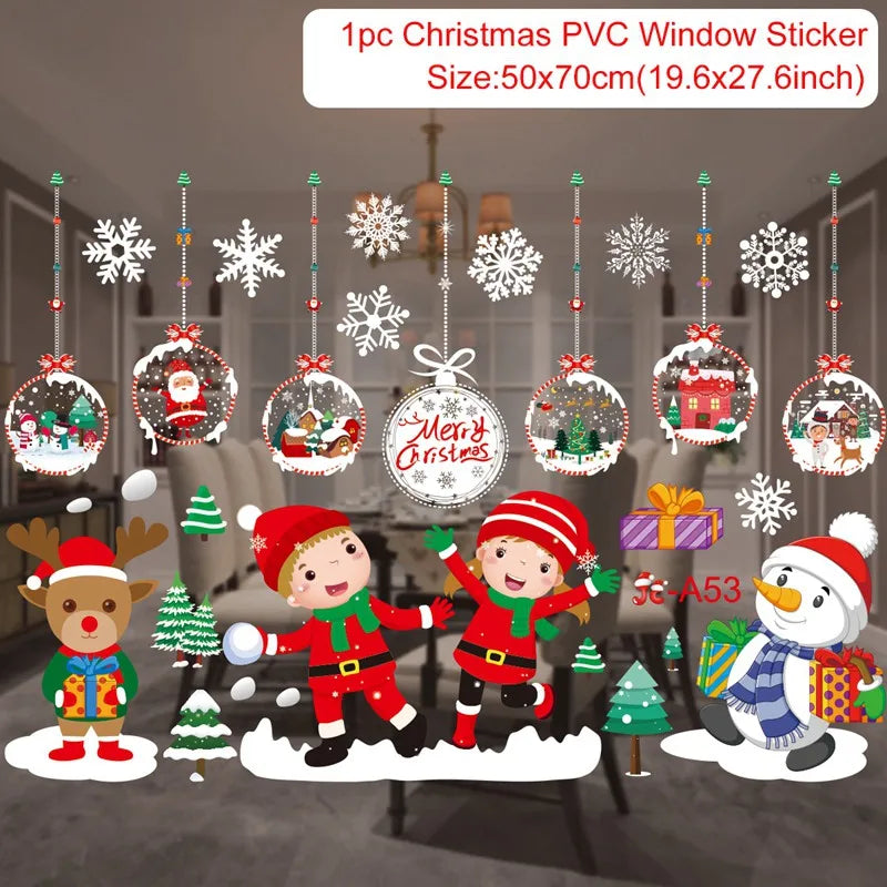 Festive Window Art – Reusable Christmas Wall & Window Stickers