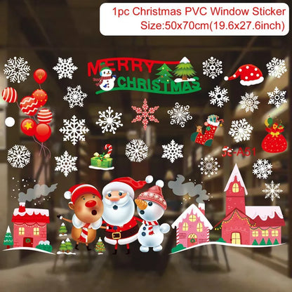 Festive Window Art – Reusable Christmas Wall & Window Stickers