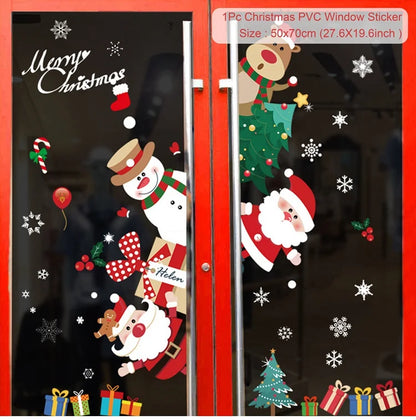 Festive Window Art – Reusable Christmas Wall & Window Stickers