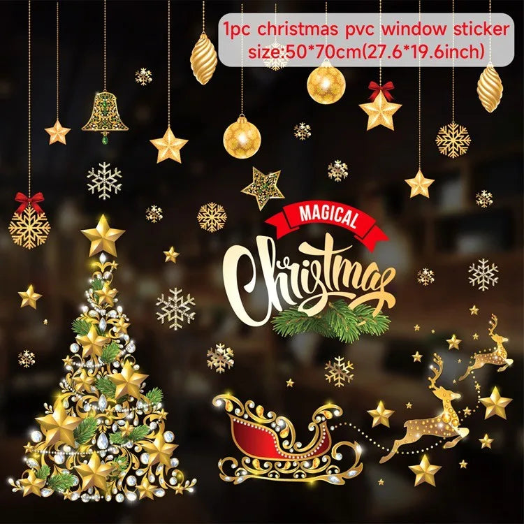 Festive Window Art – Reusable Christmas Wall & Window Stickers