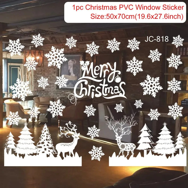 Festive Window Art – Reusable Christmas Wall & Window Stickers