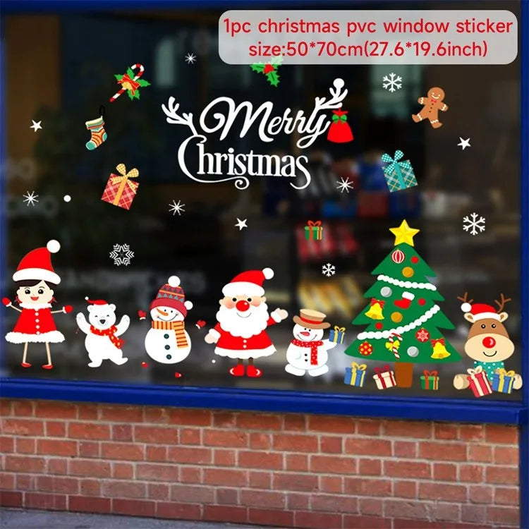 Festive Window Art – Reusable Christmas Wall & Window Stickers