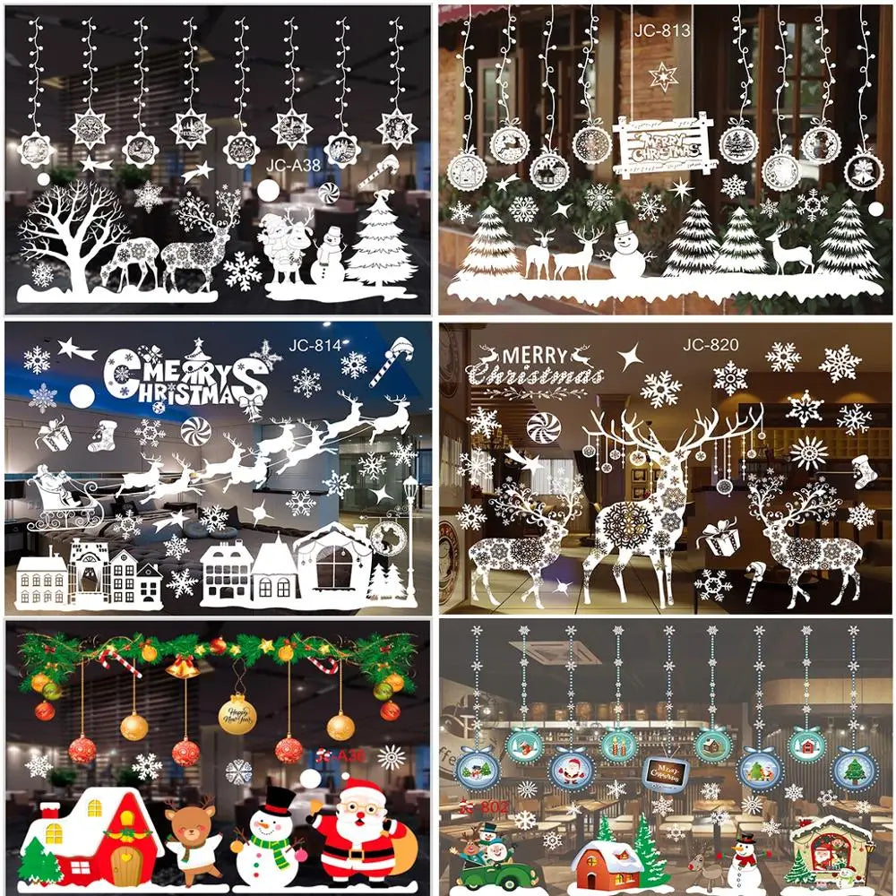 Festive Window Art – Reusable Christmas Wall & Window Stickers