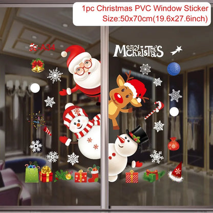 Festive Window Art – Reusable Christmas Wall & Window Stickers