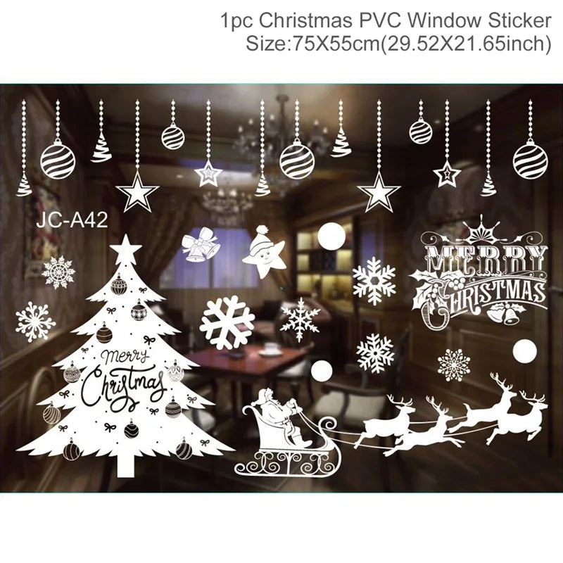 Festive Window Art – Reusable Christmas Wall & Window Stickers