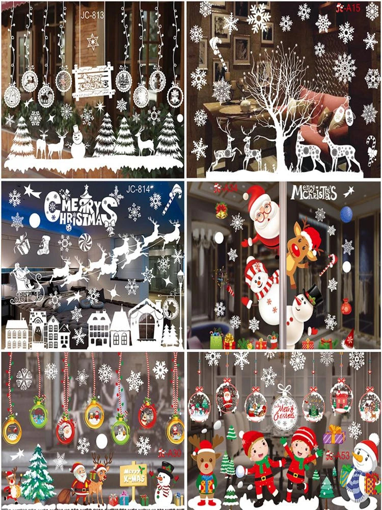 Festive Window Art – Reusable Christmas Wall & Window Stickers