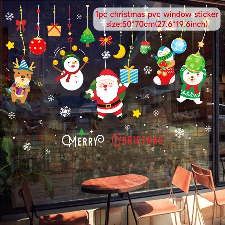 Festive Window Art – Reusable Christmas Wall & Window Stickers