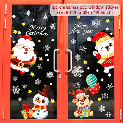 Festive Window Art – Reusable Christmas Wall & Window Stickers