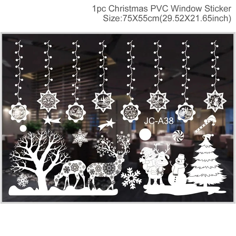 Festive Window Art – Reusable Christmas Wall & Window Stickers